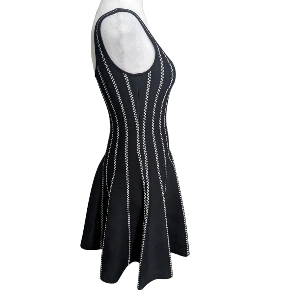 Bebe Mini Dress,Size SP,Color Black/White - Picture 2 of 7